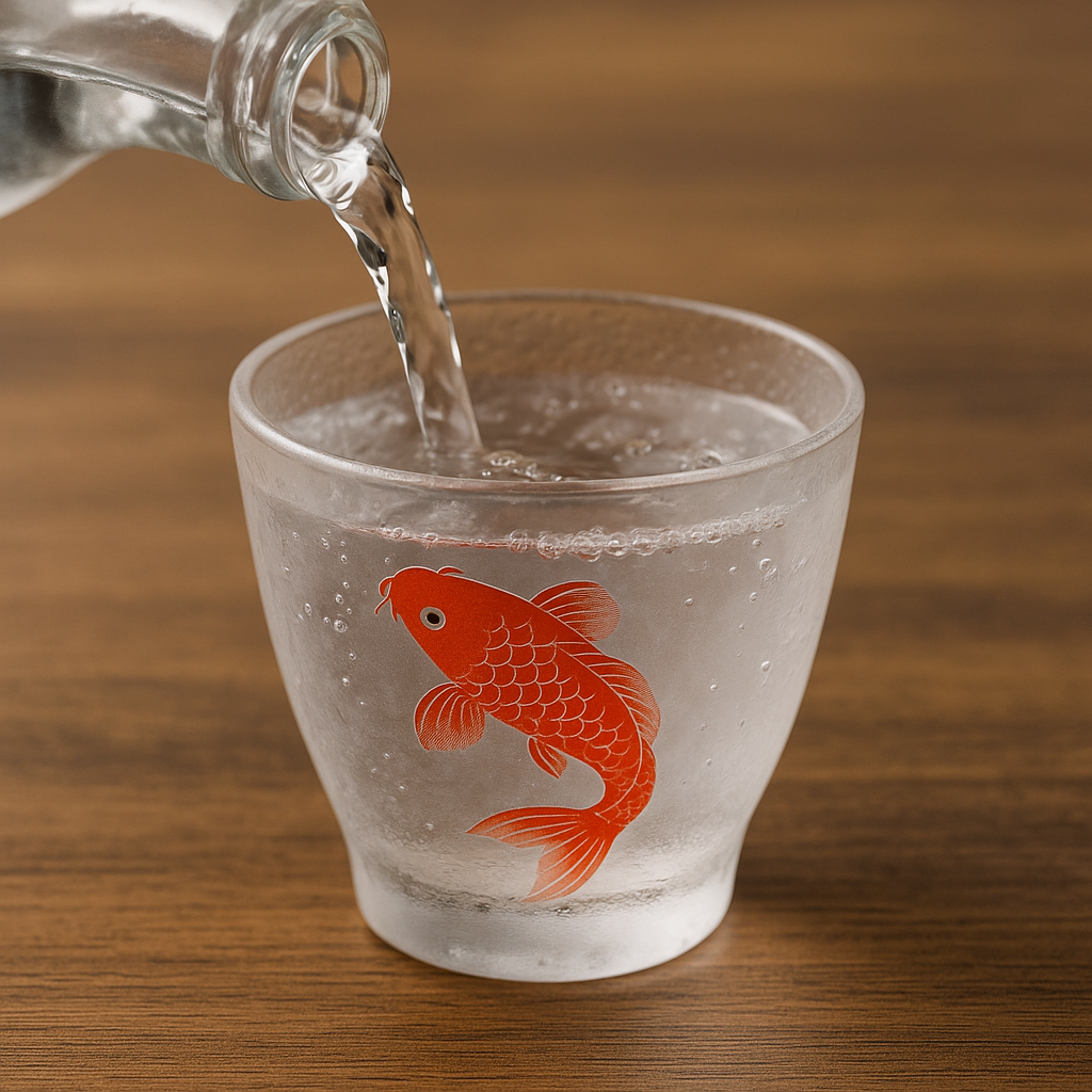 "Koi Magic Sake Glass" – A Japanese Color-Changing Tumbler Inspired by Living Art